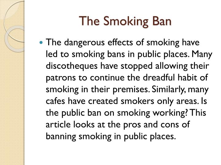 Pros And Cons Of Banning Tobacco