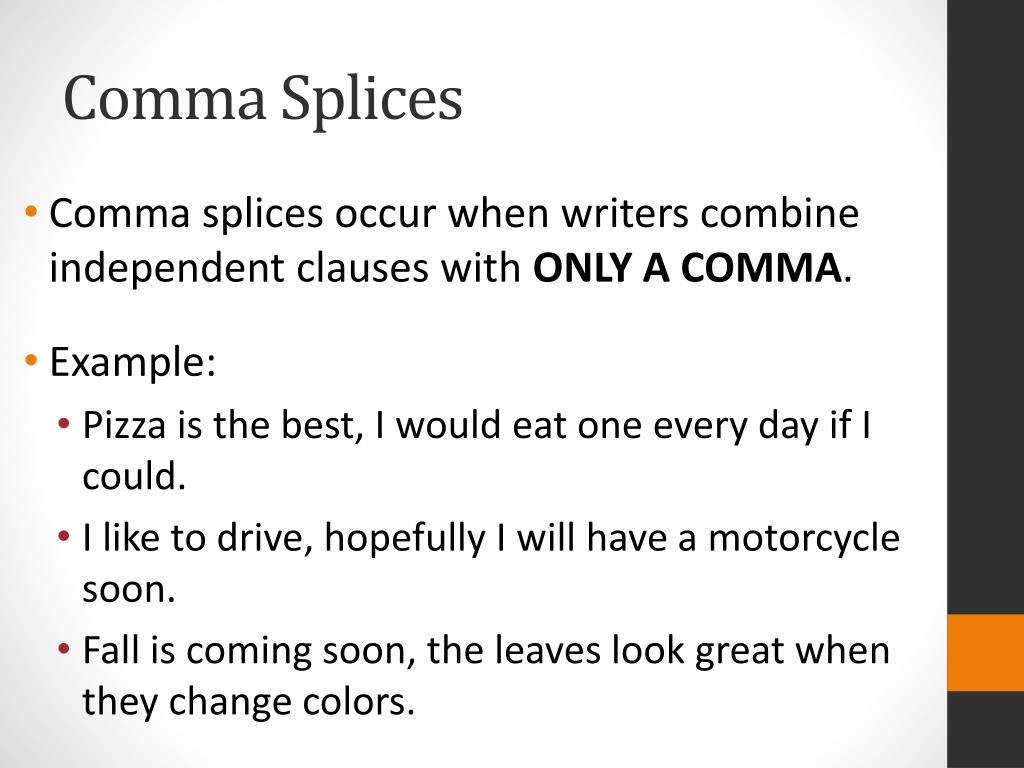 comma splice generator