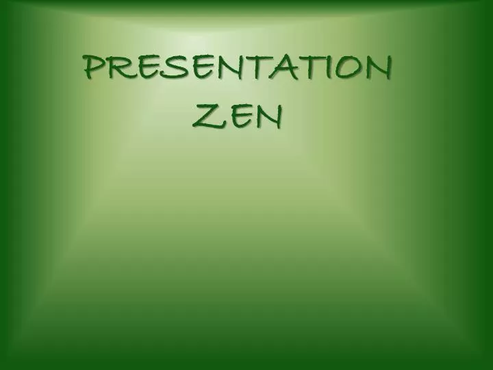 presentation zen n.