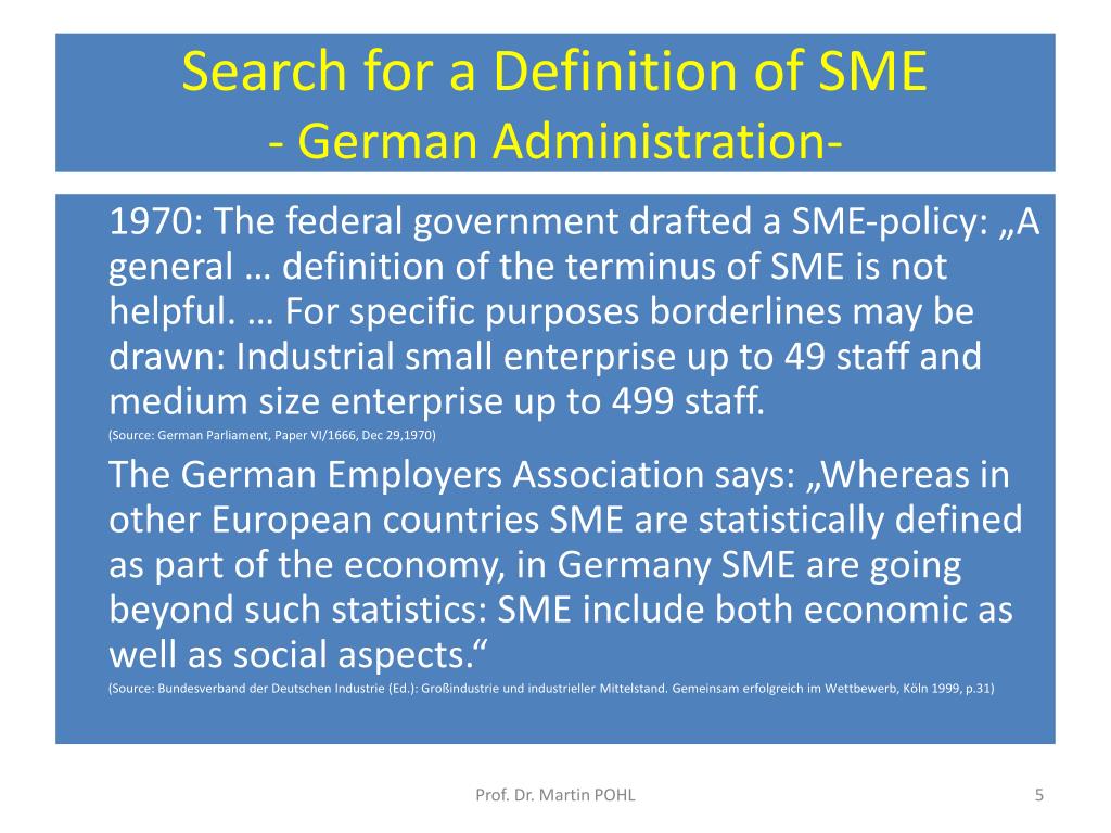 SME definition of the European Commission - Institut für  Mittelstandsforschung Bonn