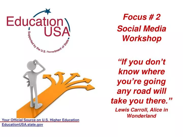 Ppt Focus 2 Social Media Workshop If You Don T Know Where You Re Going Any Road Will Take You There Lewis Carroll Ali Powerpoint Presentation Id