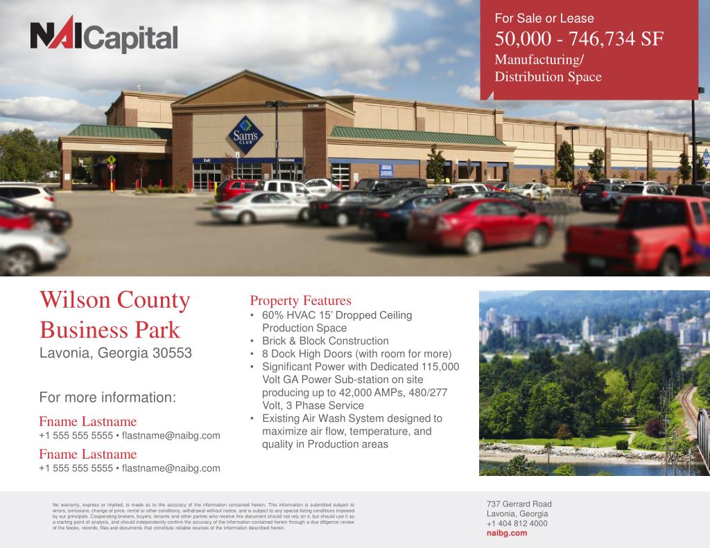 PPT Wilson County Business Park Lavonia, 30553 PowerPoint