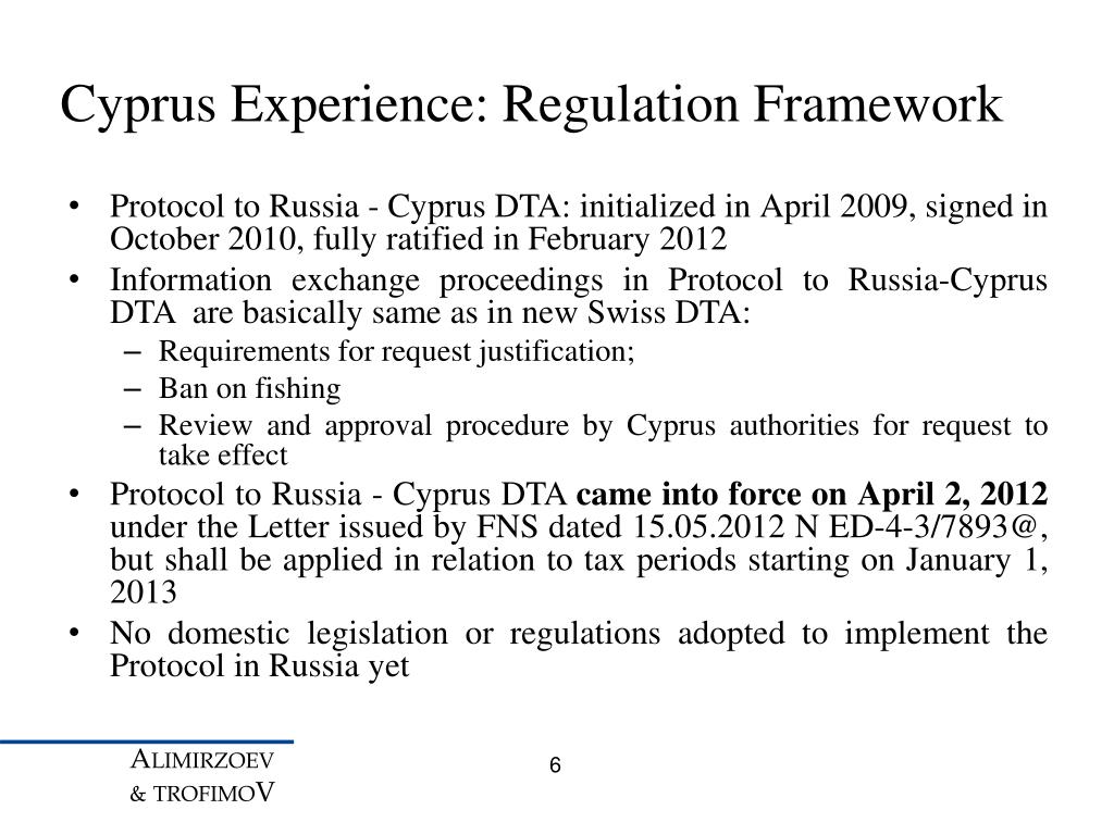 PPT - Revised DTA between Russian Federation, Switzerland and Cyprus ...