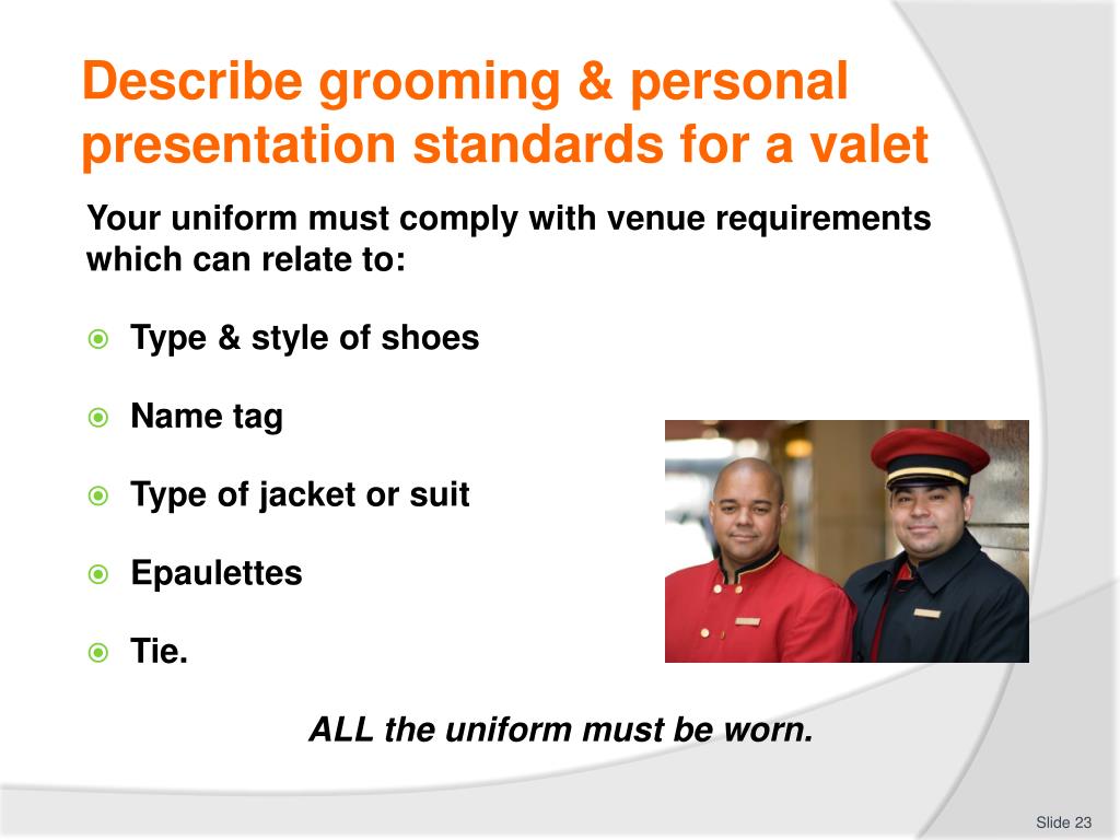 personal presentation and grooming