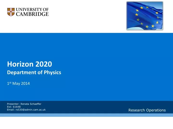 horizon 2020 department of physics n.