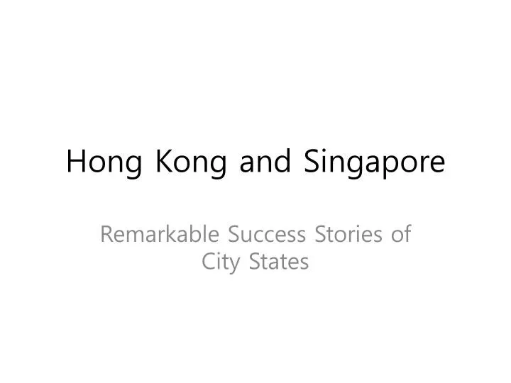hong kong and singapore n.