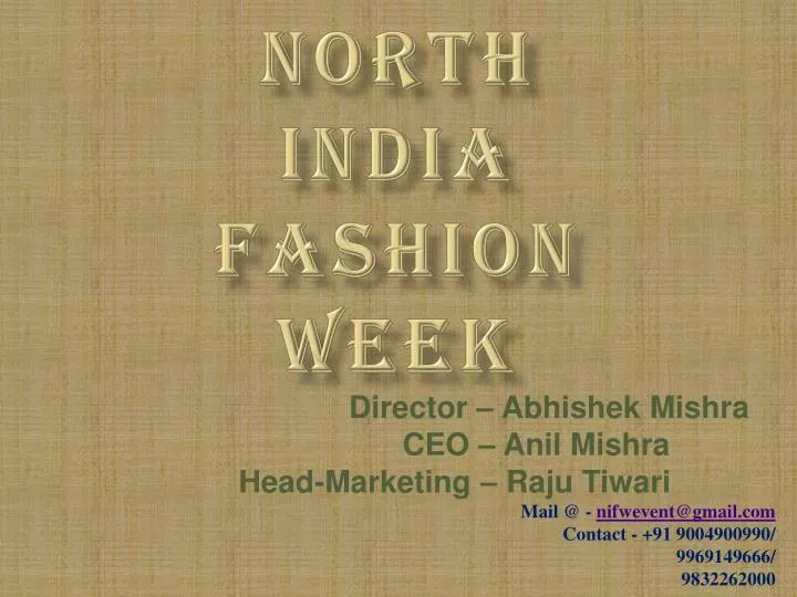 north india fashion week n.