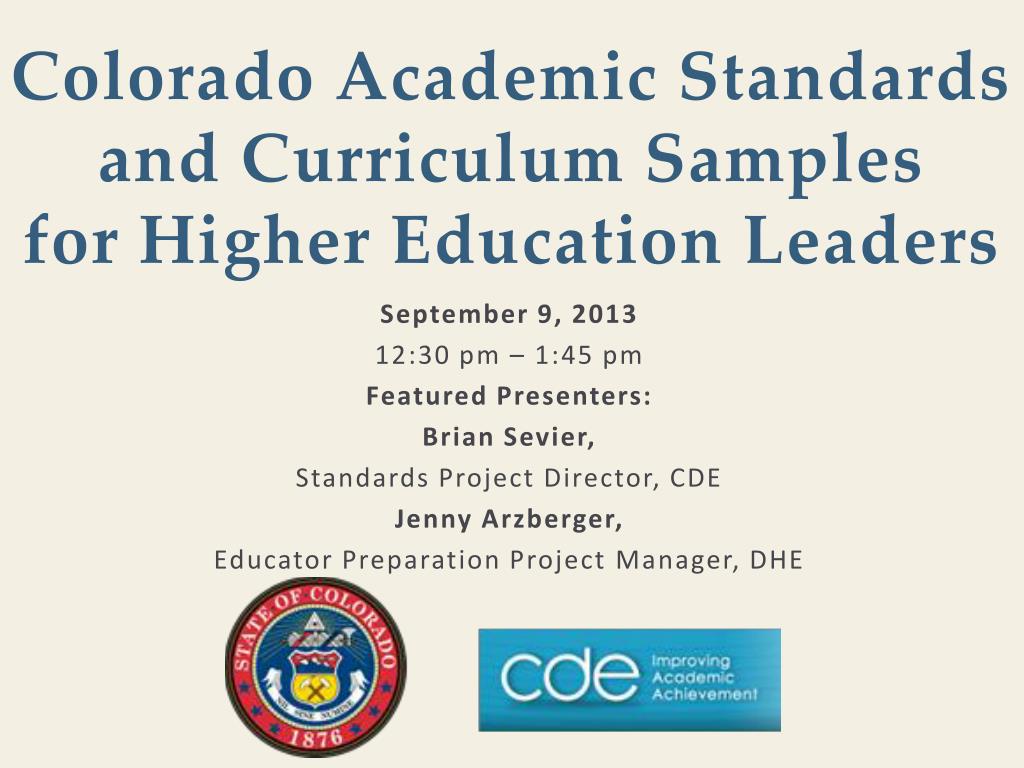 Colorado Content Model Standards