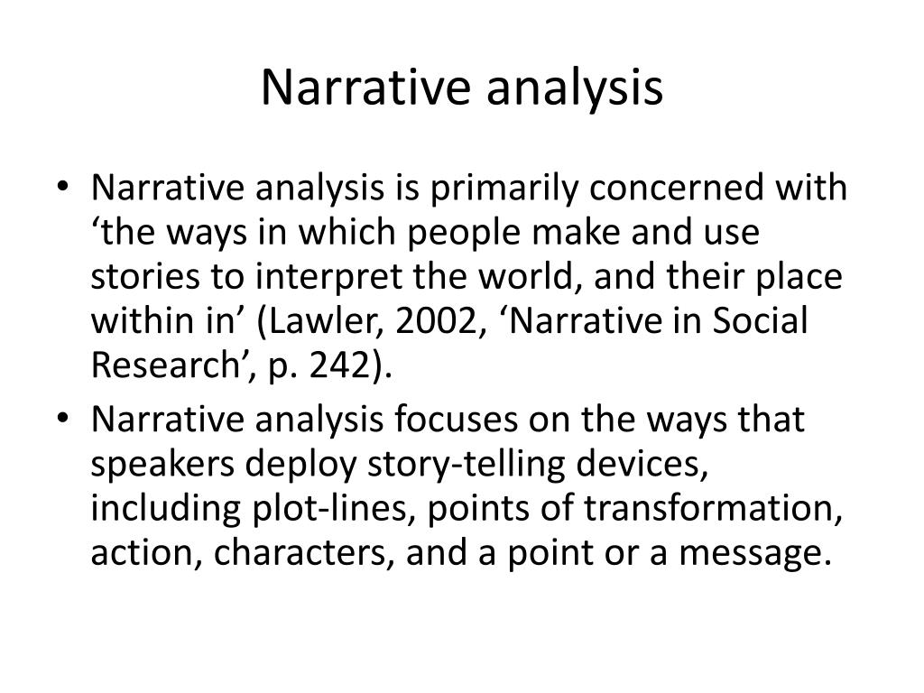 advantages of narrative analysis in qualitative research