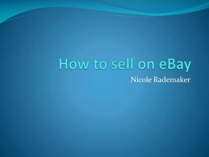how to sell on ebay n.