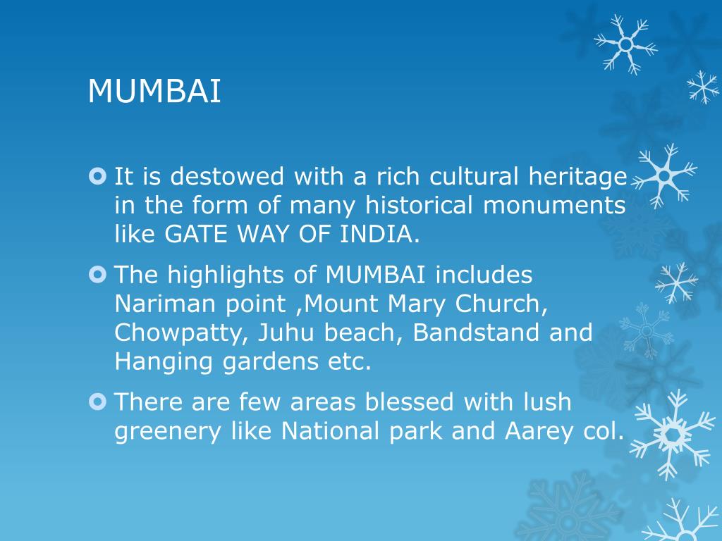 powerpoint presentation on mumbai city