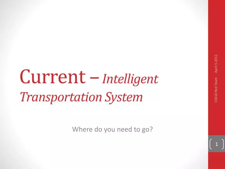 current intelligent transportation system n.