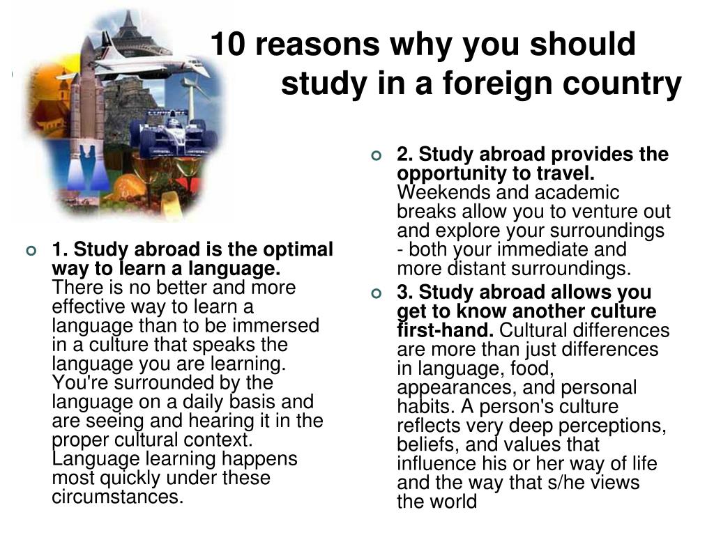 studying in foreign country essay