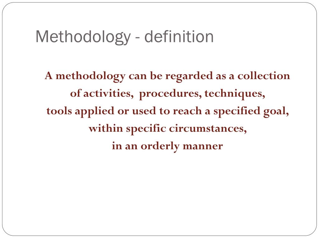 methodology definition by oxford