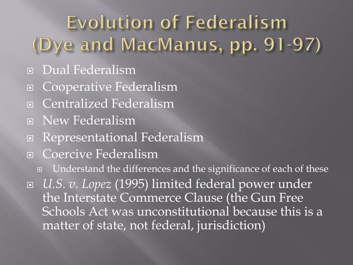 the evolution of federalism ppt