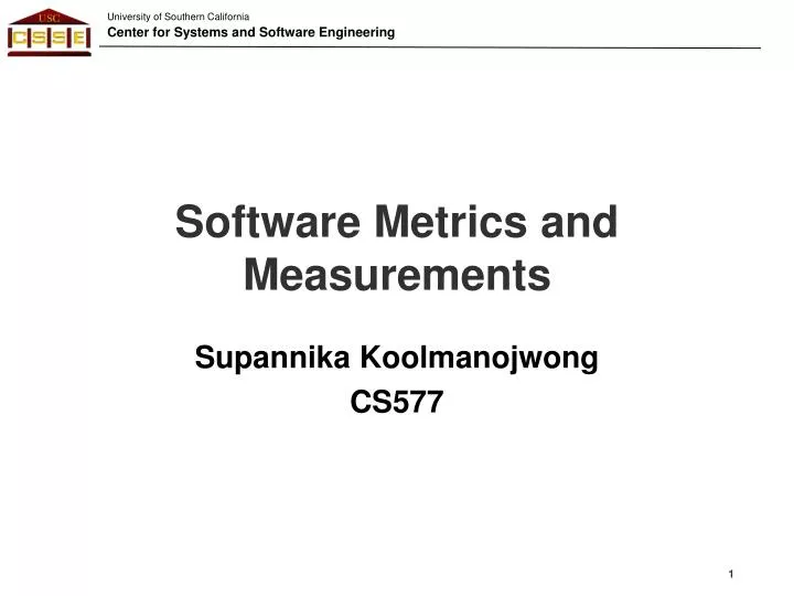 software metrics and measurements n.