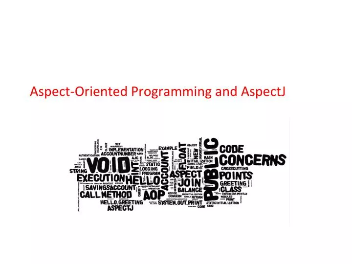 aspect oriented programming and aspectj n.