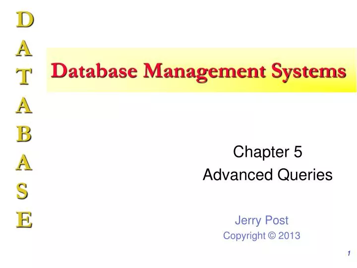 PPT - Database Management Systems PowerPoint Presentation, free ...