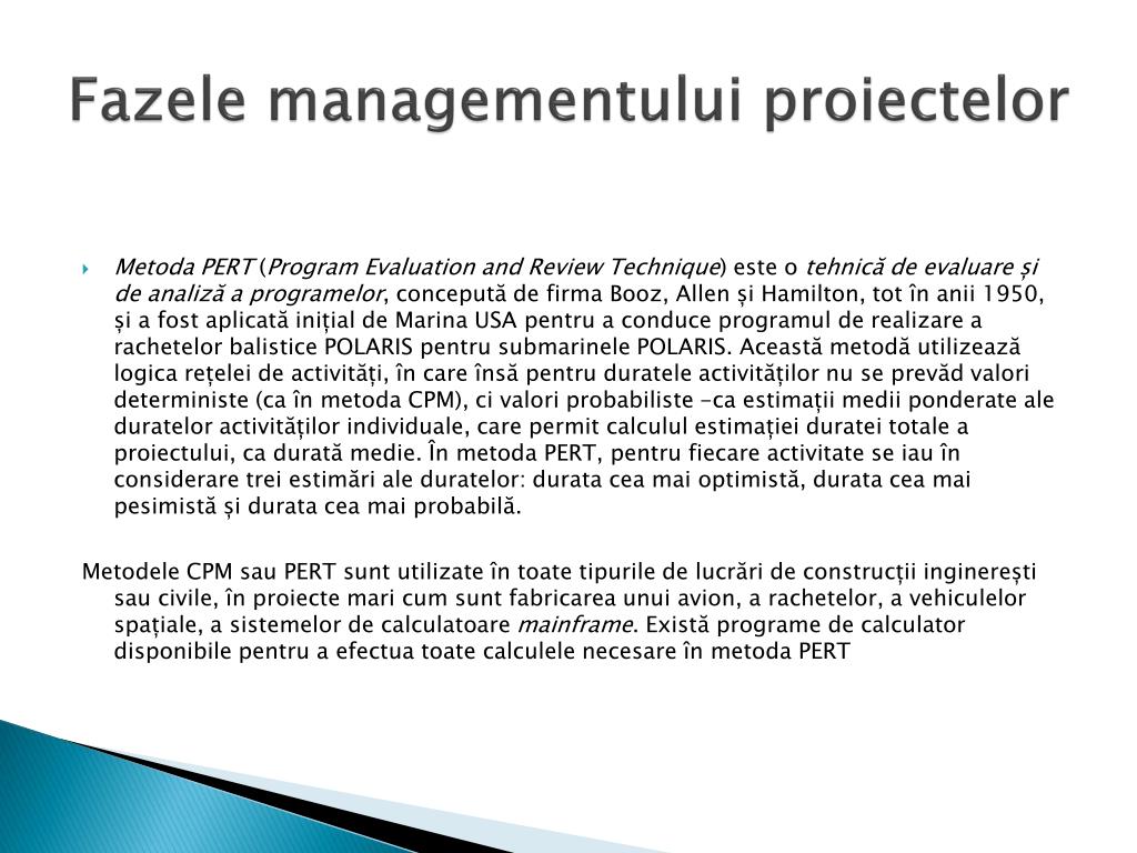 PPT - Managementul proiectelor PowerPoint Presentation, free download -  ID:1650007