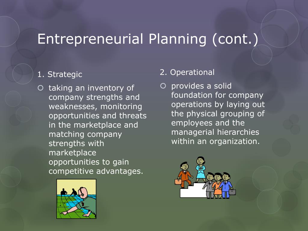 business planning and entrepreneurial management