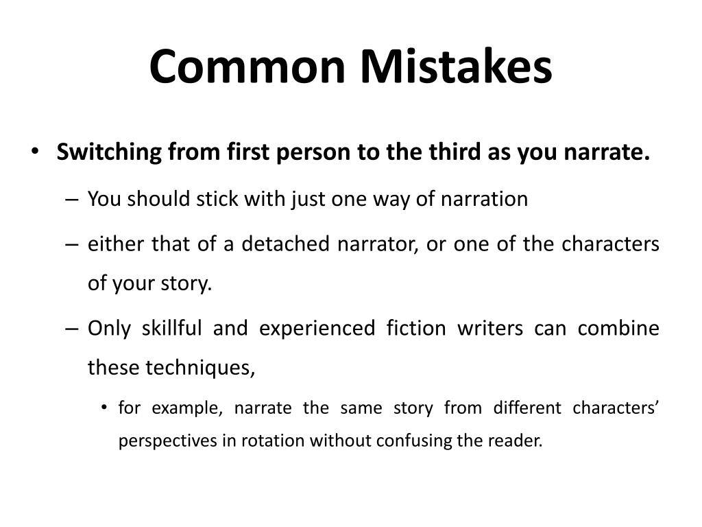 common mistakes in narrative essay