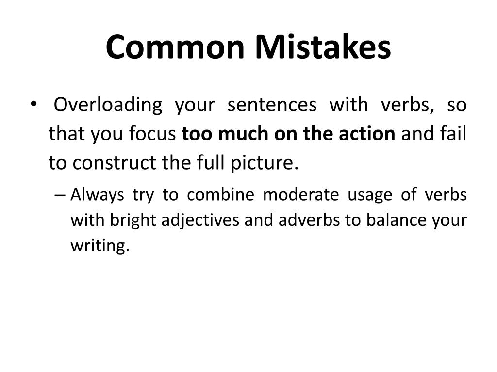 common mistakes in narrative essay
