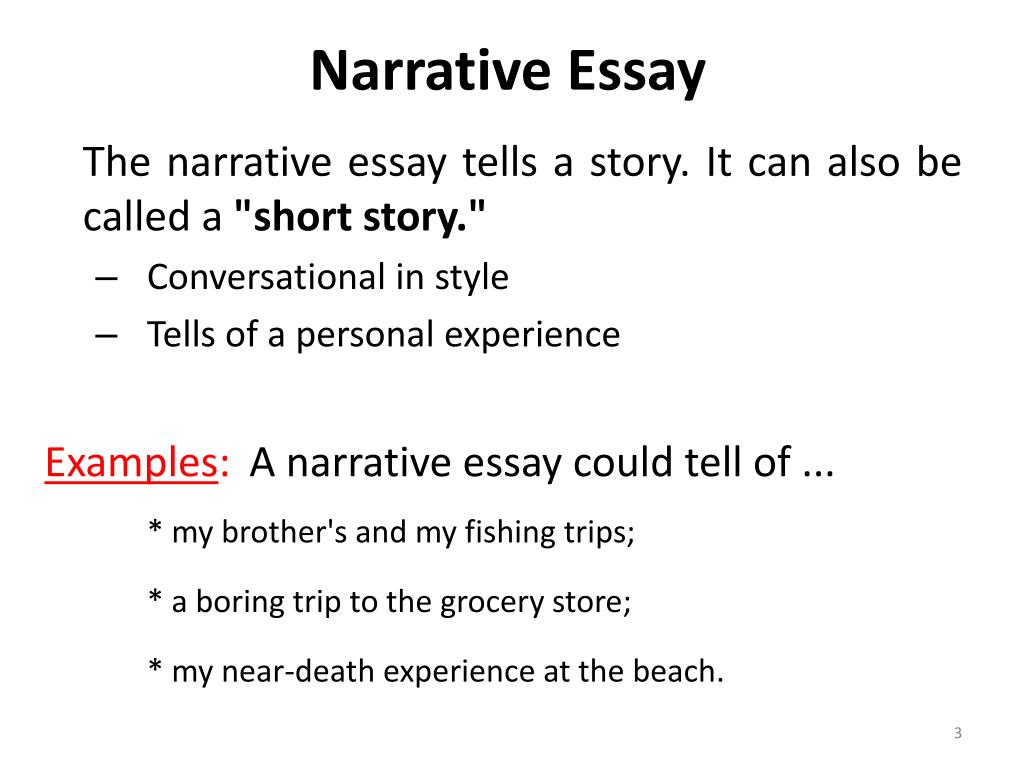 narrative essay key points