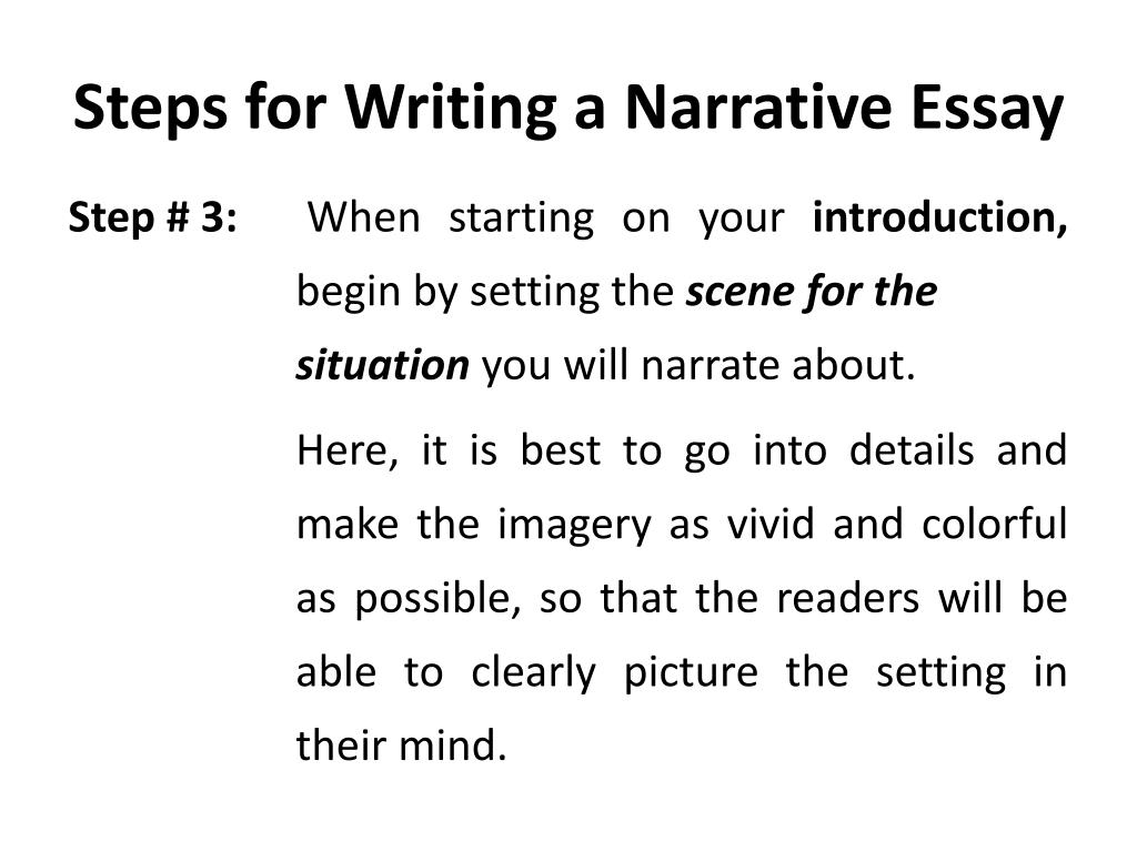 steps of writing narrative essay