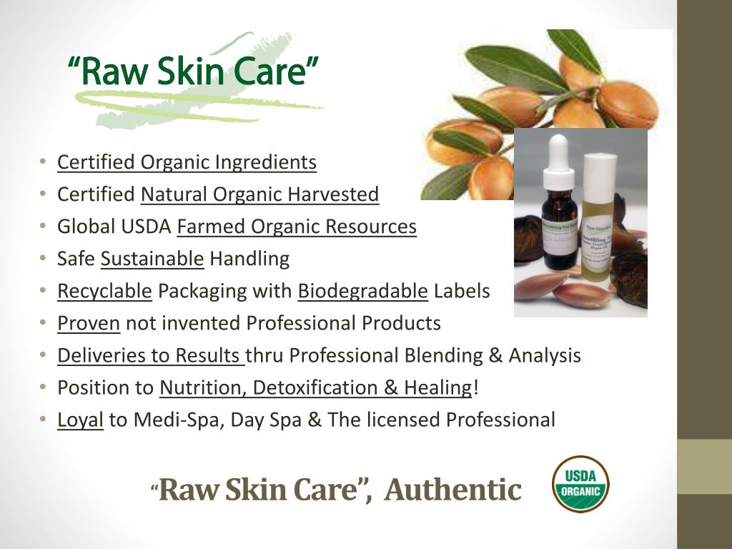 Ppt - The Chemistry Of Raw Skin Care Powerpoint Presentation, Free 