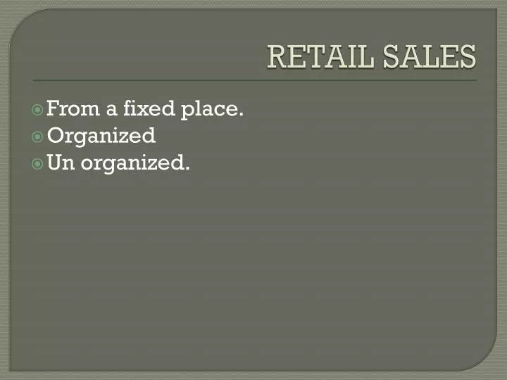 retail sales n.