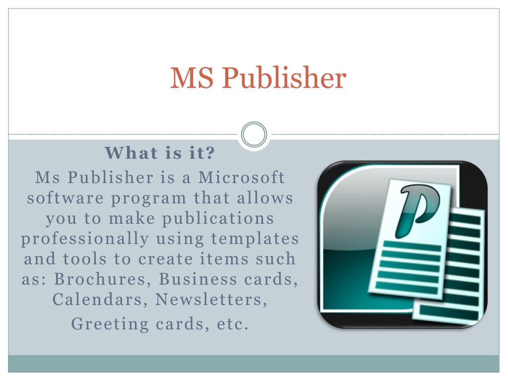 PPT - MS Publisher PowerPoint Presentation, free download - ID:1650996