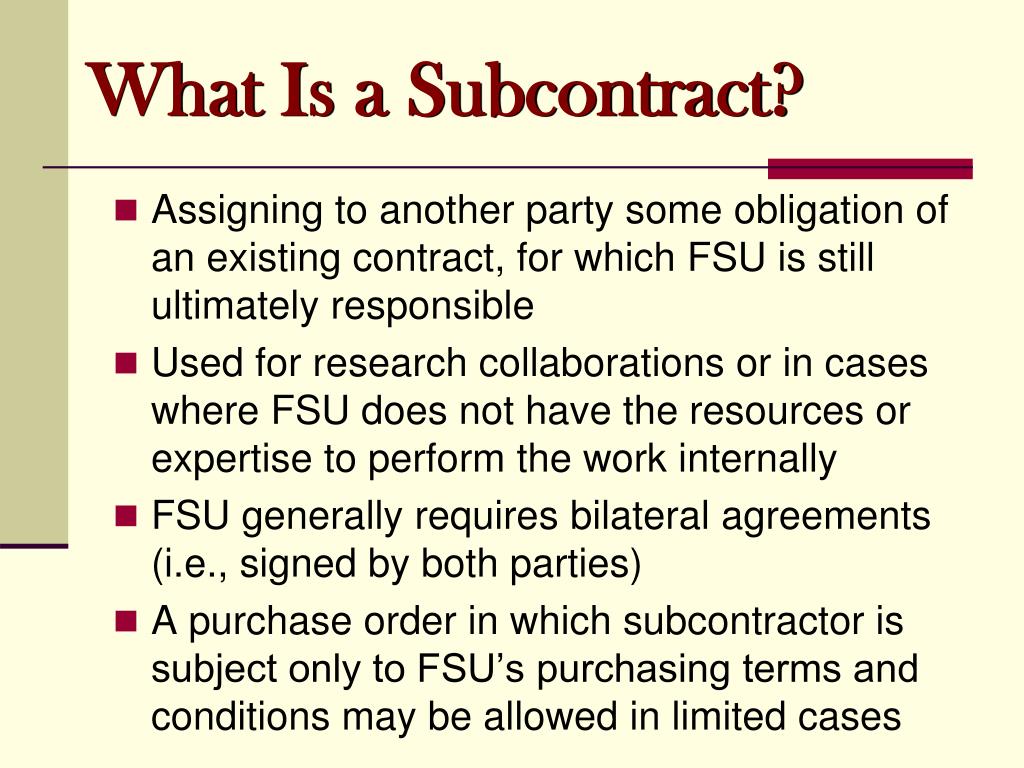 assignment subcontracting clause