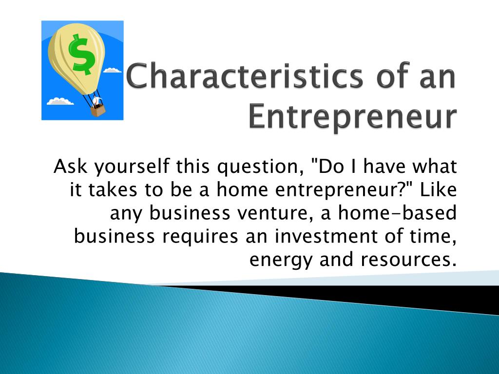 characteristics of an entrepreneur essay