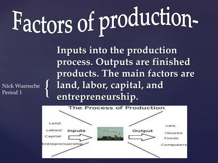 factors of production factors of production