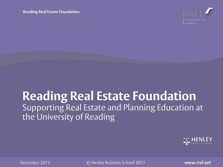 PPT Reading Real Estate Foundation Supporting Real Estate and