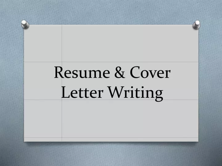 cover letter and resume ppt