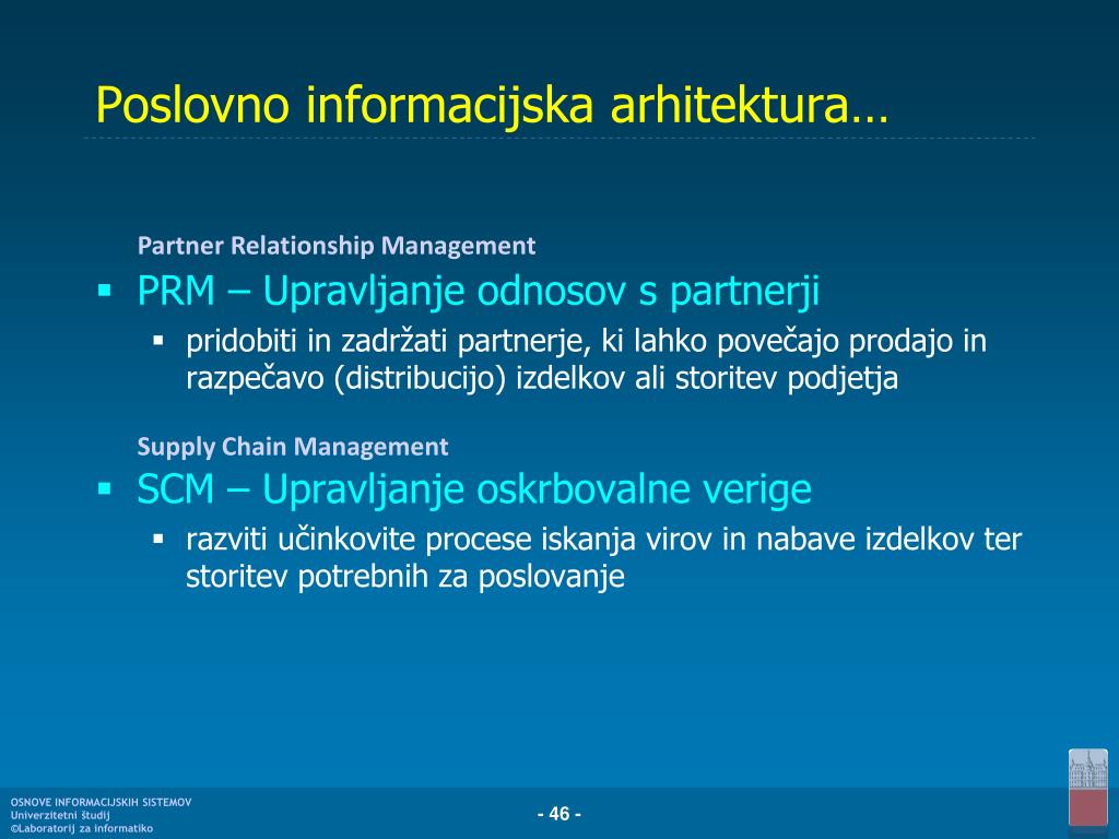 PPT - Osnove informacijskih sistemov PowerPoint Presentation, free download  - ID:1652578