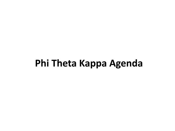 phi theta kappa agenda n.