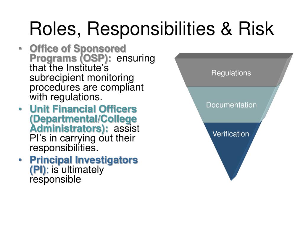 PPT - Sub-Award Risk Management: Pre-&-Post Award PowerPoint ...