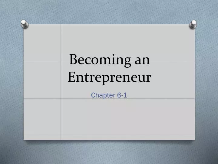 becoming an entrepreneur n.
