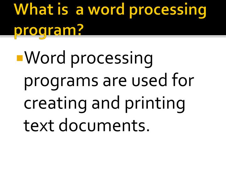 ppt word processing powerpoint presentation id 1653348 word processing program
