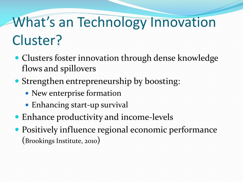 PPT - Establishing A Regional Water Technology Innovation Cluster ...