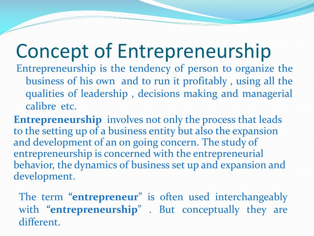 Explain The Role Of Entrepreneurship In Society PPT - Concept of Entrepreneurship PowerPoint Presentation, free