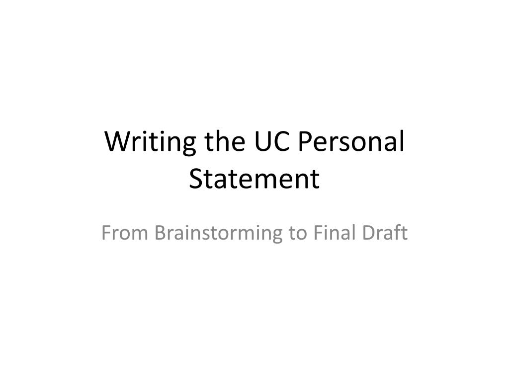 uc santa barbara personal statement