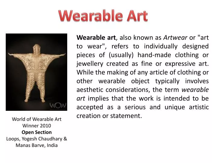 PPT Wearable Art PowerPoint Presentation, free download ID1654438