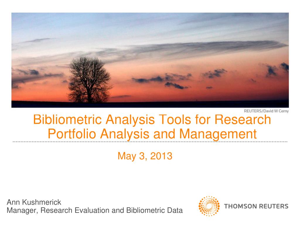 PPT - Bibliometric Analysis Tools for Research Portfolio Analysis and  Management PowerPoint Presentation - ID:1654882