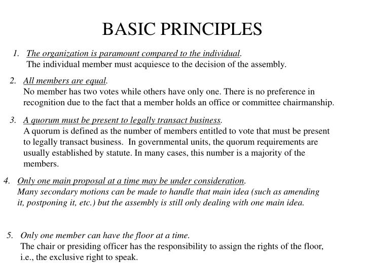 PPT A Presentation on Parliamentary Procedure For The