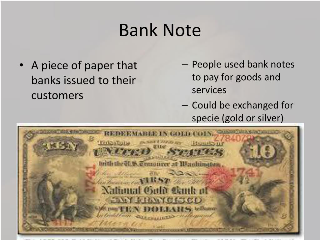 whats a bank note whats a bank note