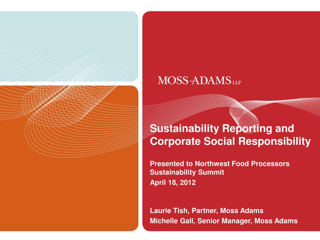 PPT Sustainability Reporting and Corporate Social Responsibility