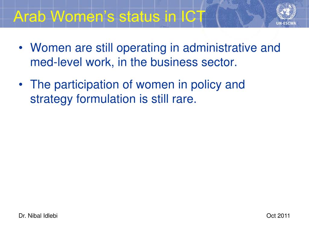 PPT - 1- Promoting the Role of Arab Women through ICT PowerPoint ...